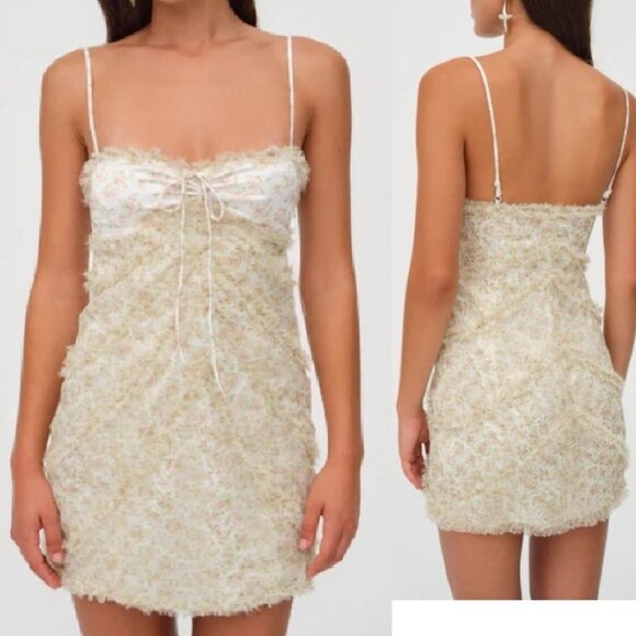 NWT $198 FOR LOVE AND LEMONS CHANIA FLORAL PRINT MINI DRESS SIZE XL - Picture 1 of 8